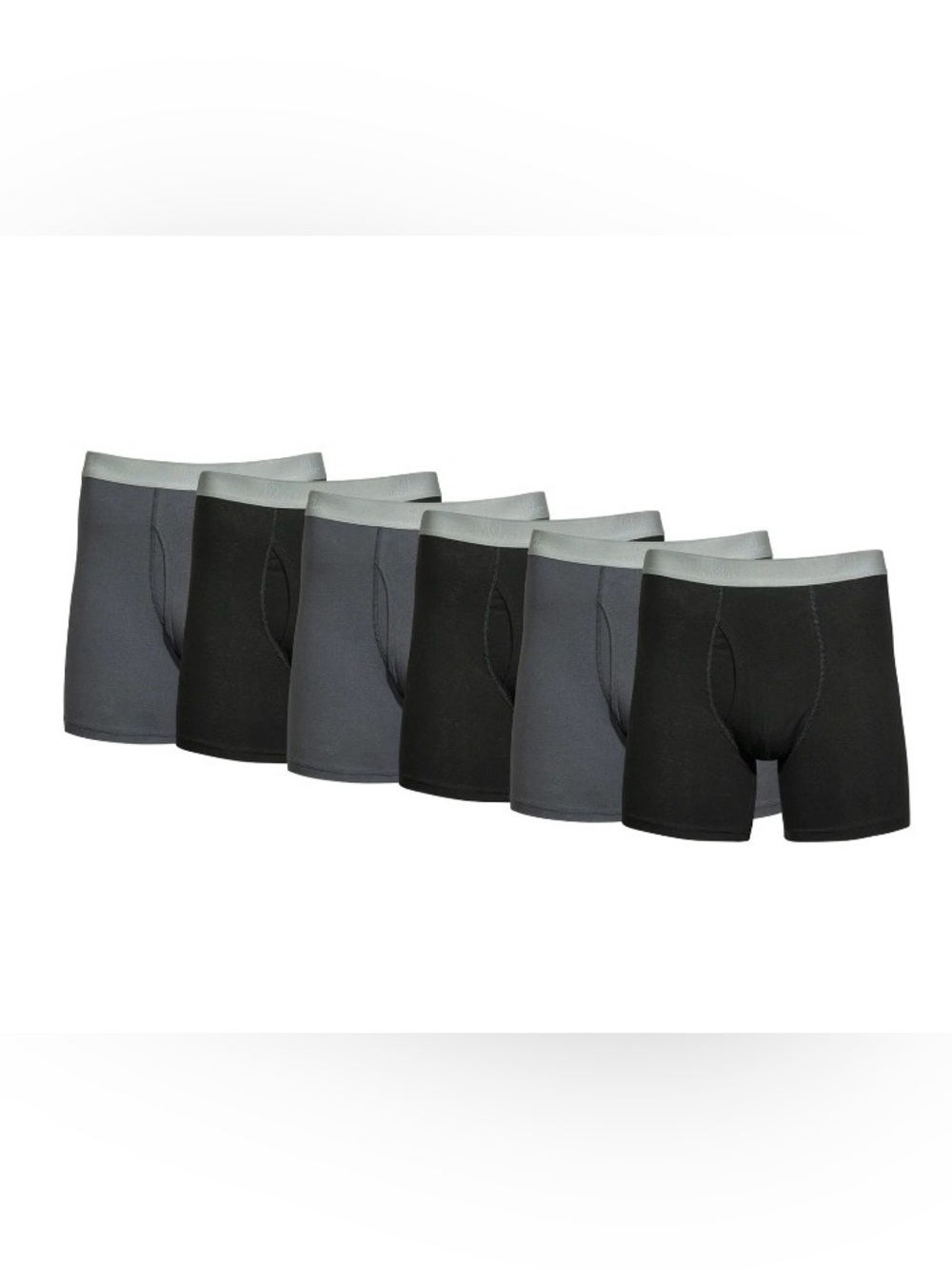 George Men's Cotton Stretch Regular Leg Boxer Briefs, 6-Pack Size L (36/38)